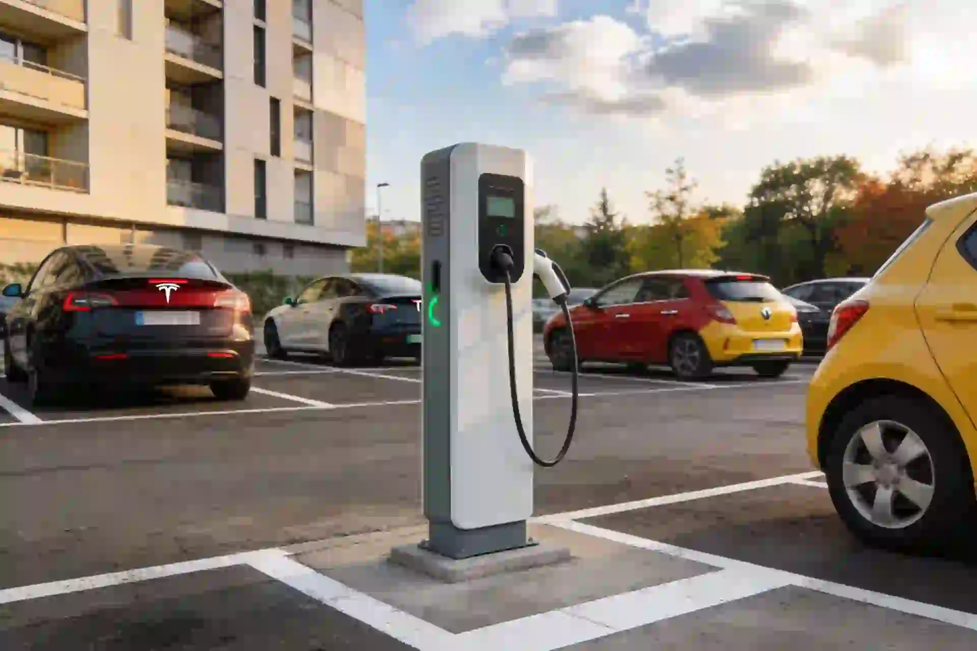 Installation borne de recharge à Champagney